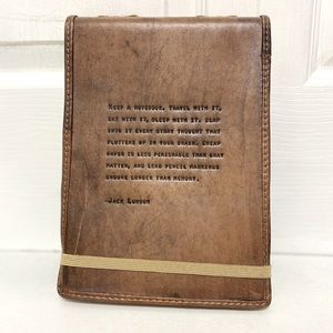 leather notebook/ notepad with inspirational quote